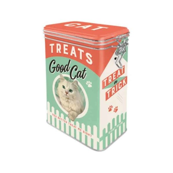 kattgodis - treats - plåtburk - spännlock